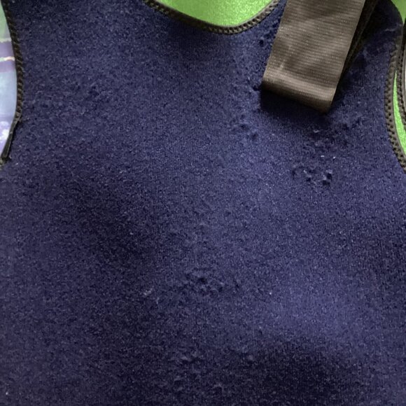 Vintage BARE Dry Suit Scuba Diving Laminated W Neoprene Blue Sleeveless Wetsuit - Picture 7 of 9